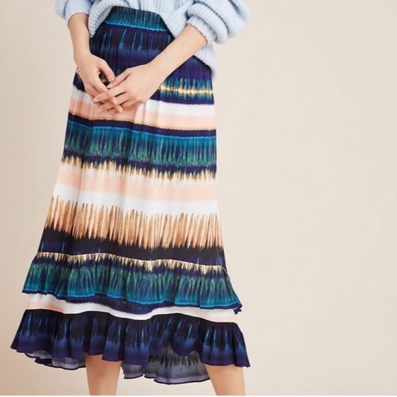 Anthropologie Daniel Rainn Patrizia Ruffled Maxi Skirt - Picture 3 of 11